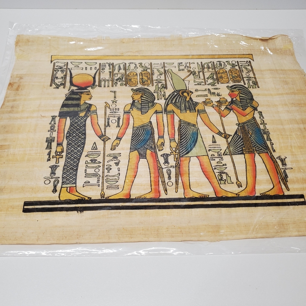 Authentic Egyptian papyrus paper 📜 with certificate Ancient Egyptian print